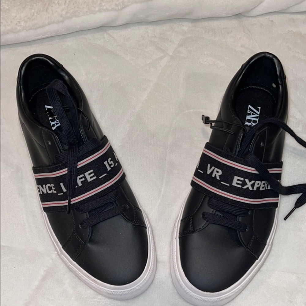 Zara experience life sneakers men’s black sz40